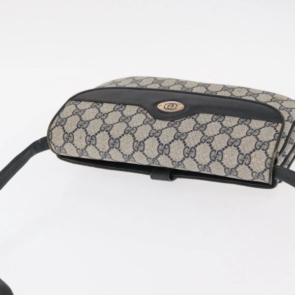 GUCCI GG Supreme Shoulder Bag PVC Navy Gold 004 106 0024 Auth 152571 - Picture 7 of 16